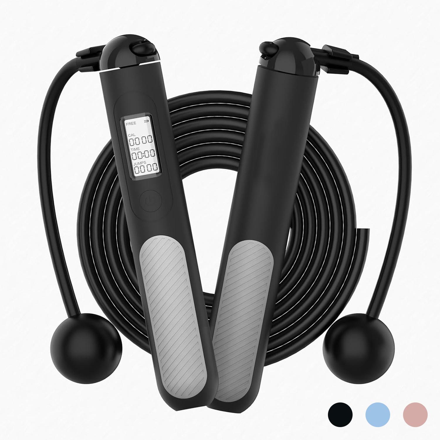 Smart Jump Rope Digital Counter - 2-in-1 스마트 디지털 무게 조절 줄넘기,
