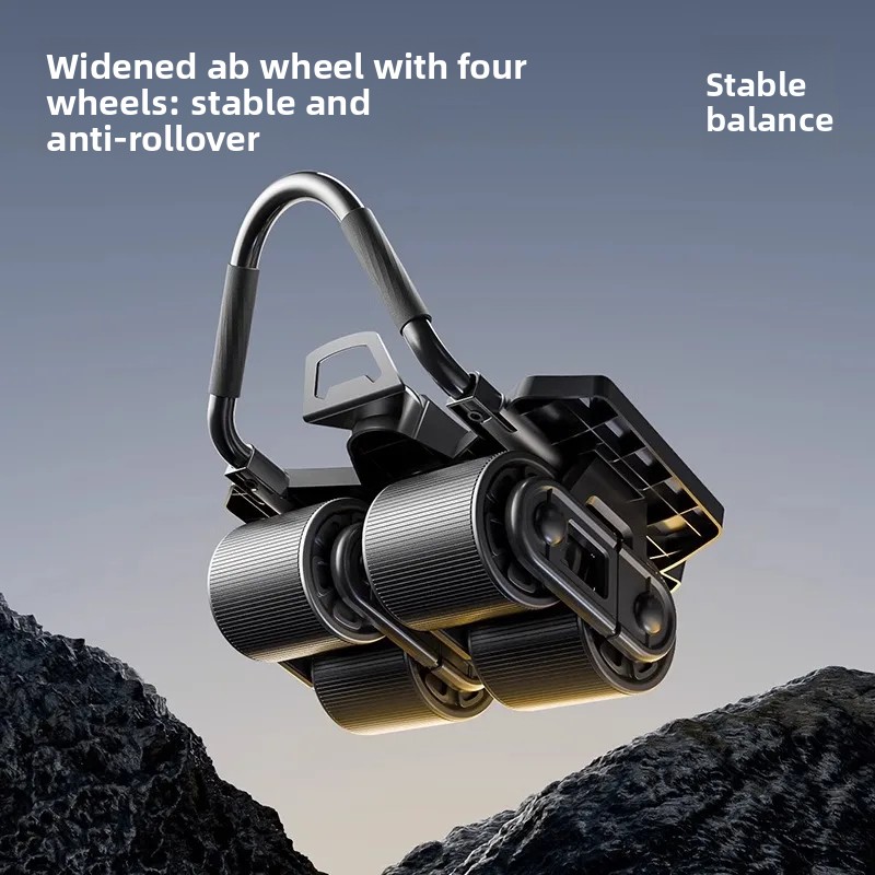 Ab Roller Wheel With Elbow Support - 자동 리바운드 4륜 복근 롤러 팔꿈치