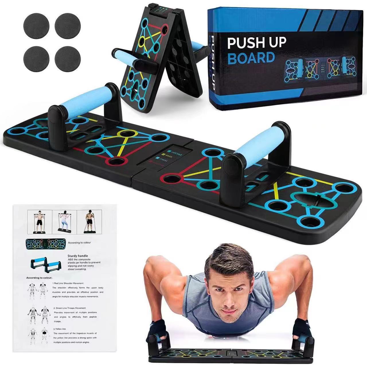 Push Up Board Foldable Multi Function - 핸들이있는 휴대용 다기능 푸시 업 보드