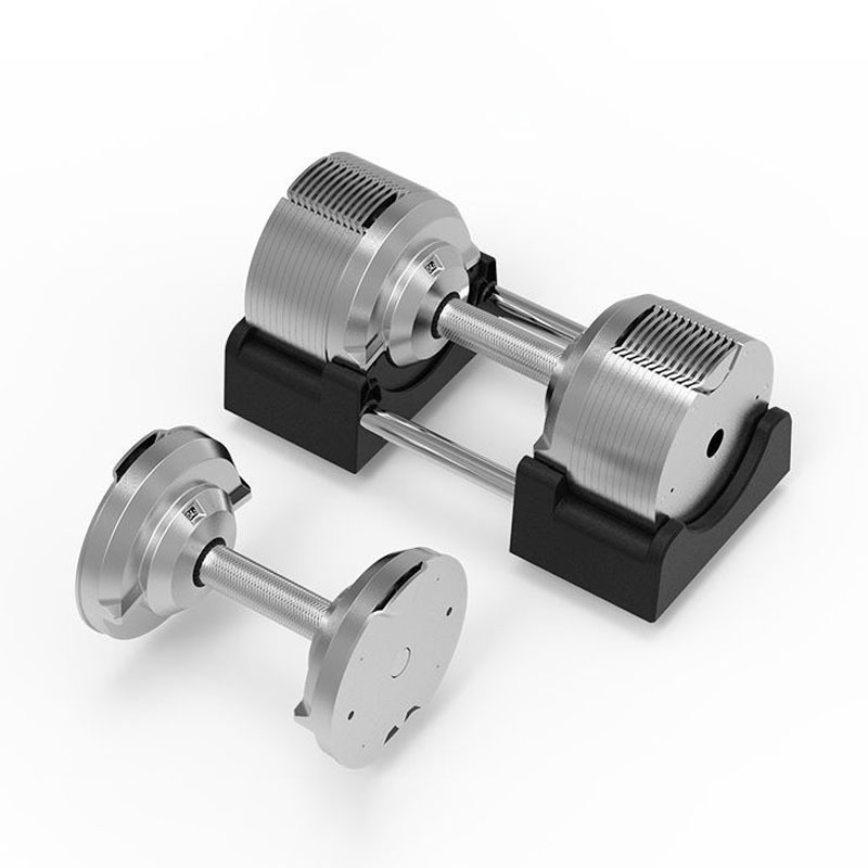 Adjustable Dumbbell Pair 40Kg - 실버 조절식 전기 도금 덤벨 41.5kg