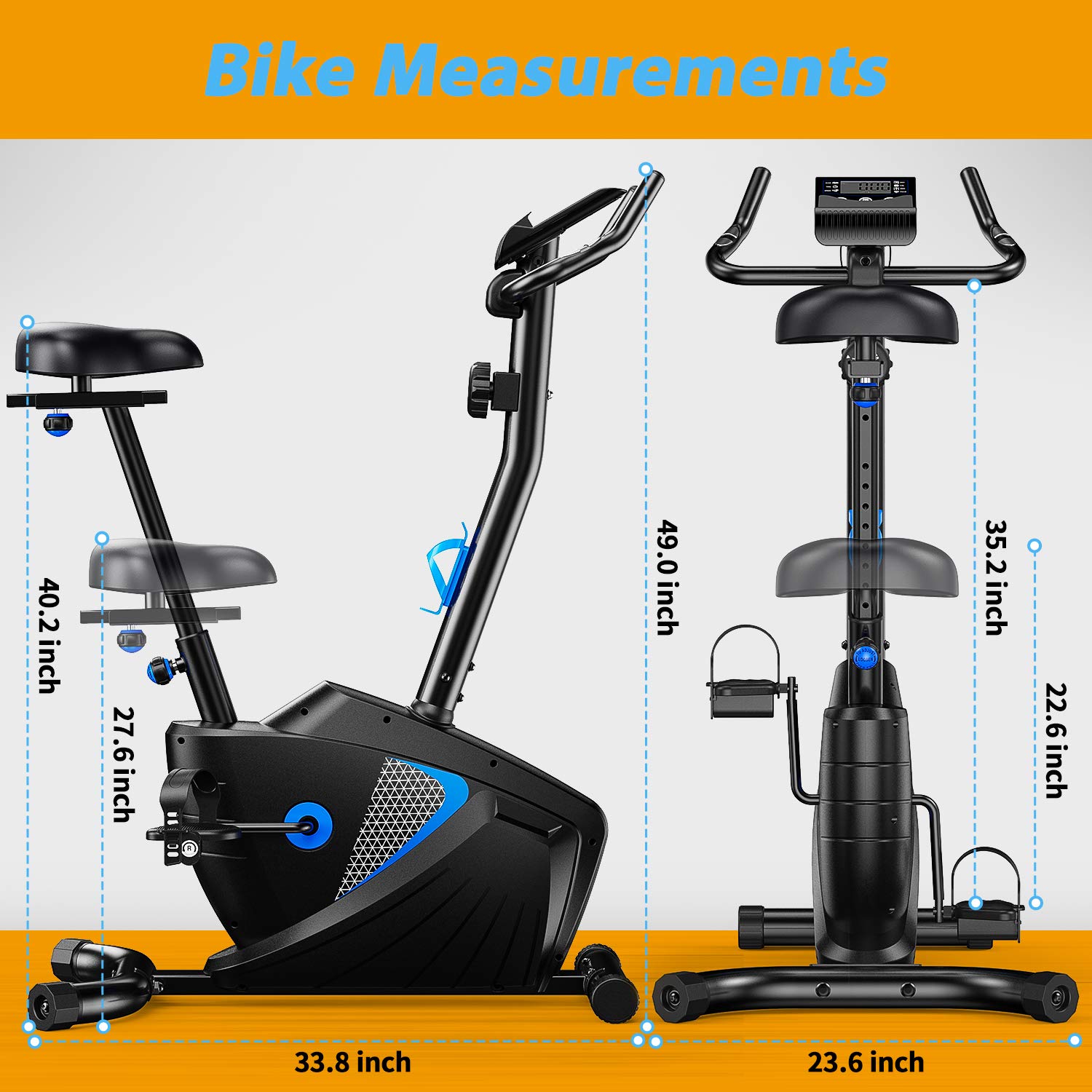 조절 가능한 자기 저항 운동 자전거, 부드럽고 조용한  - Exercise Bike Magnetic Resistance 리뷰 및 가격