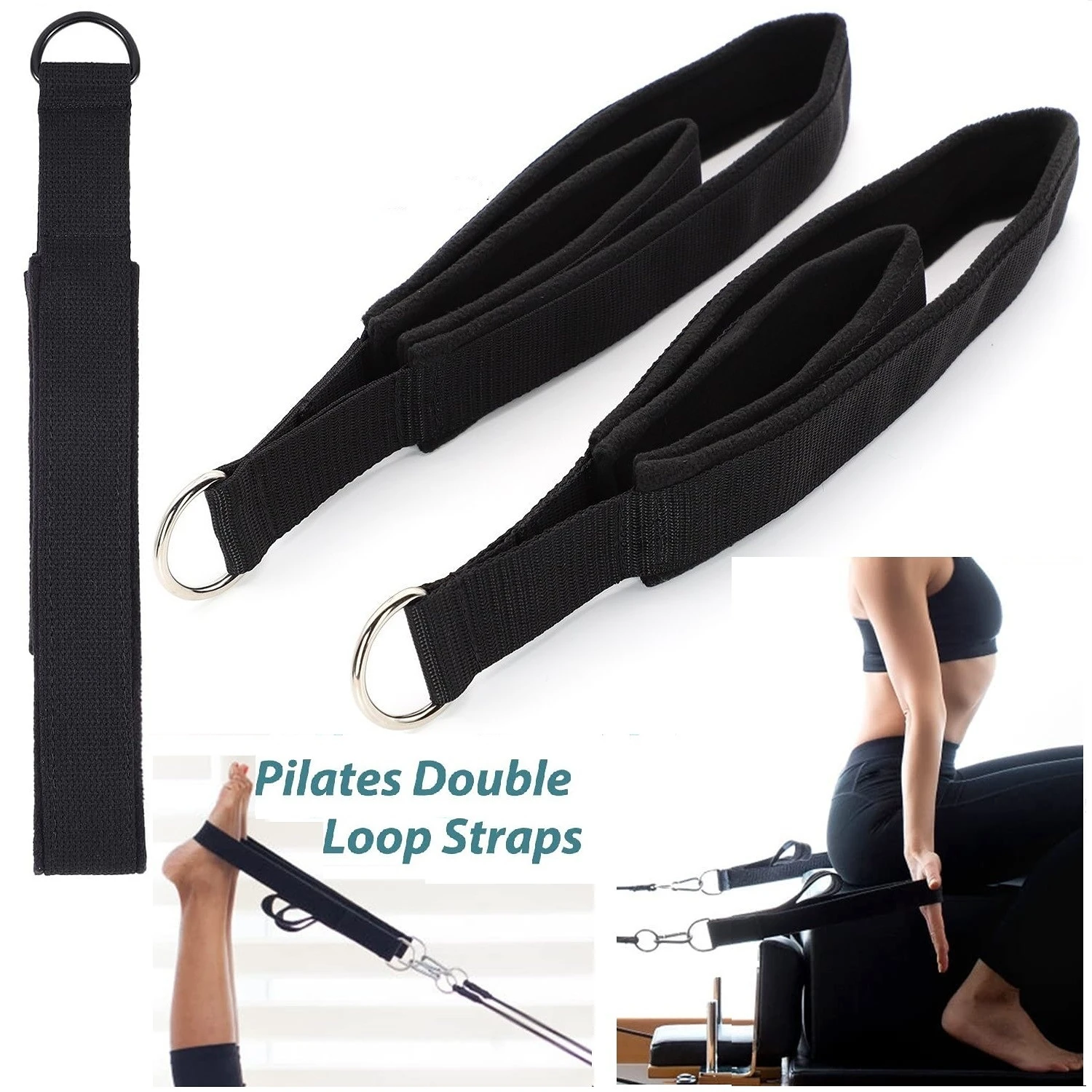 이중 링 탄성 요가 필라테스 침대 운동 액세서리 발목  - Pilates Bar Kit With Resistance Bands 리뷰 및 가격