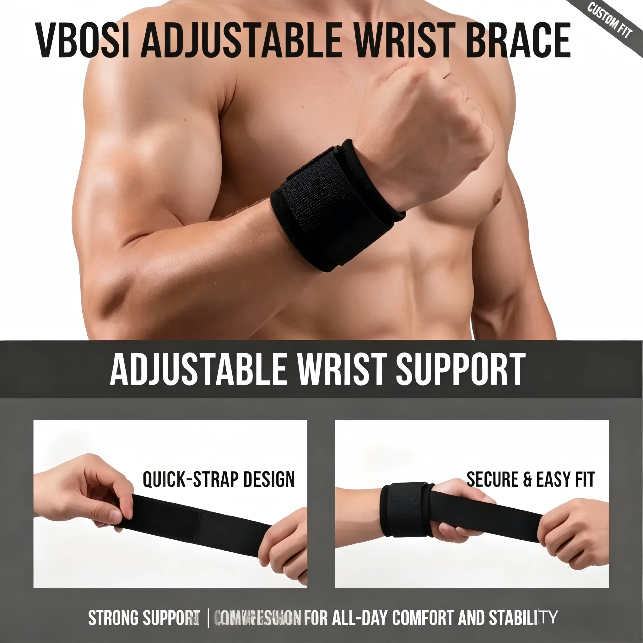 전문가용 통기성 손목 보호대(리프팅용), 조절 가능한  - Wrist Wraps Weightlifting Support 리뷰 및 가격
