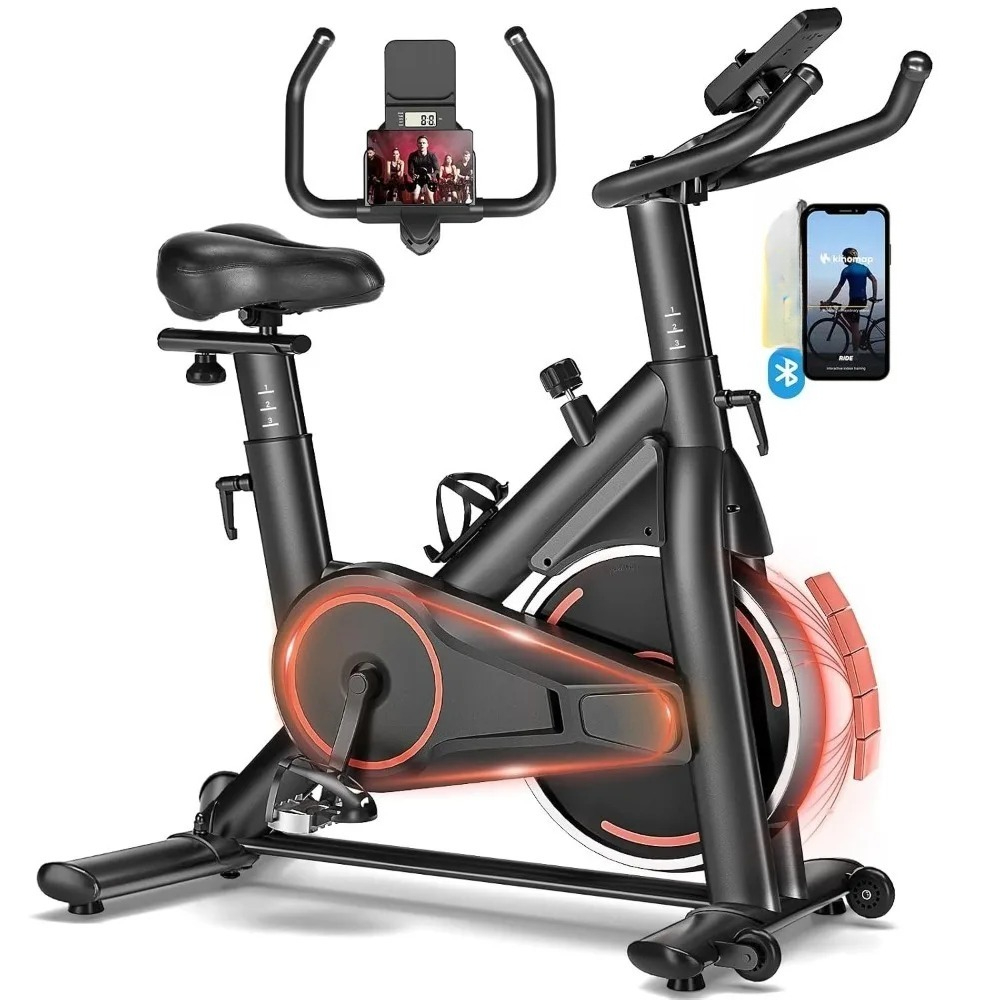 조절 가능한 자기 저항식 고정형 운동 자전거, 앱 호환 - Exercise Bike Magnetic Resistance 리뷰 및 가격