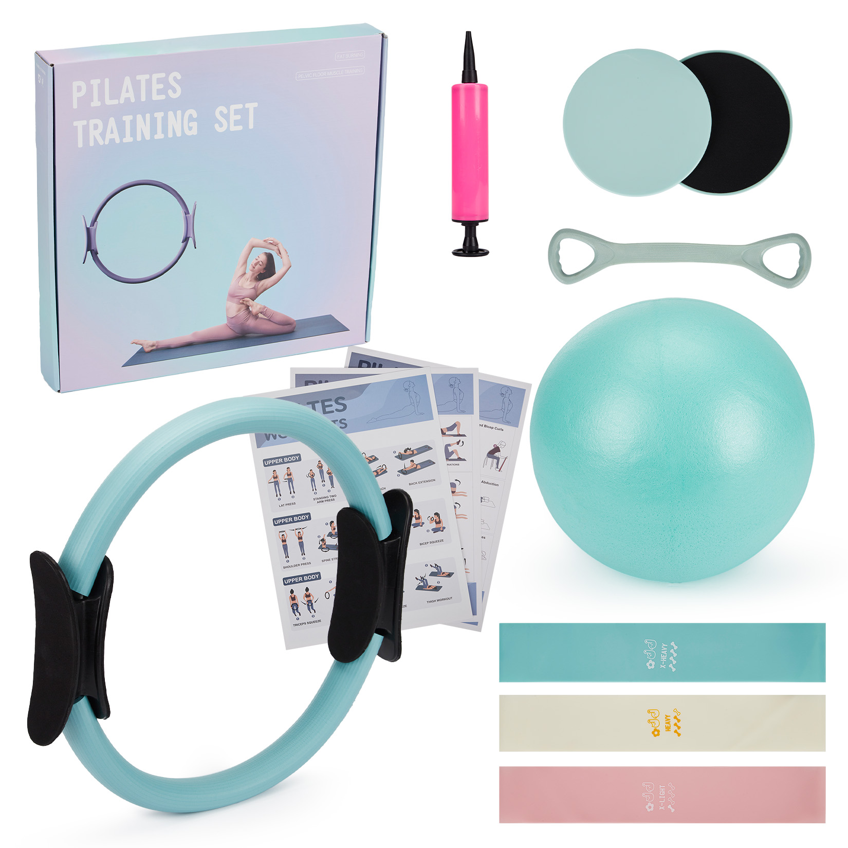 필라테스 트레이닝 세트, 6-in-1 필라테스 링, 운 - Pilates Bar Kit With Resistance Bands 리뷰 및 가격