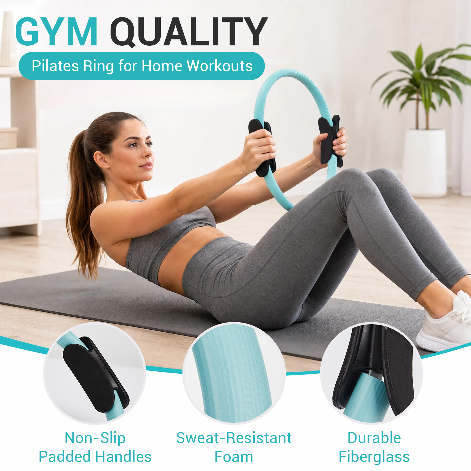 필라테스 트레이닝 세트, 6-in-1 필라테스 링, 운 - Pilates Bar Kit With Resistance Bands 리뷰 및 가격