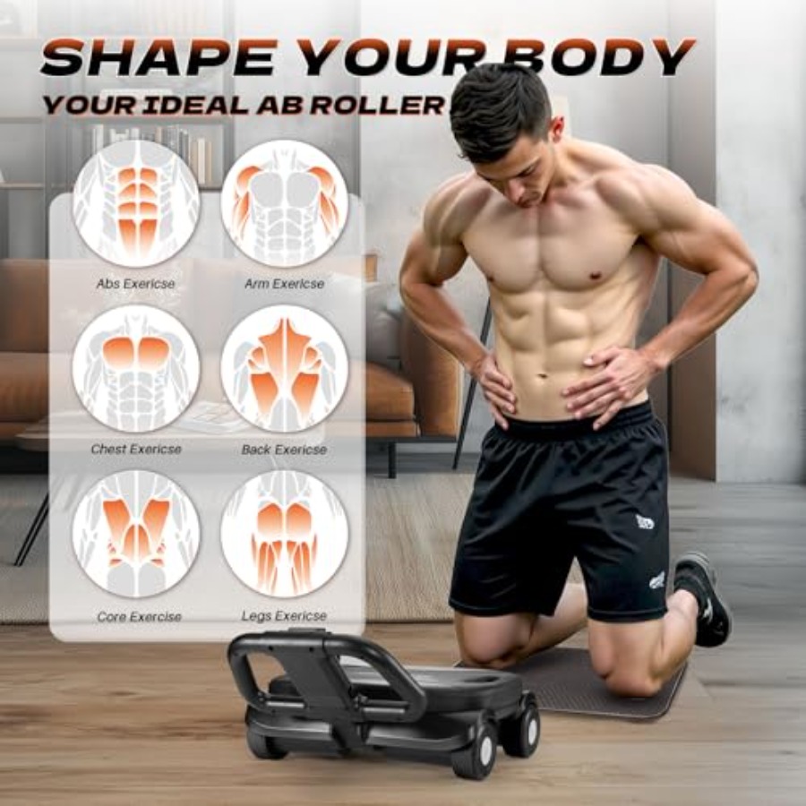 홈짐 코어 운동용 앱 롤러 휠 - 스틸 프레임 블랙 자 - Ab Roller Wheel With Elbow Support 리뷰 및 가격